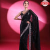 Black Silver Sequins Partywear Saree