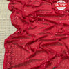 Red Sequins Work Partywear Saree