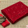 Red Sequins Work Partywear Saree
