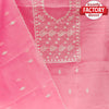 Pink Organza Embroidered Kurtha Suruwal Piece