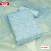 Sky Blue Organza Embroidered Kurtha Suruwal Piece