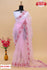 Light Pink Pure Organza Fancy Embroidered Saree