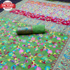Green Kashmiri Pure Zari Weaving Silk Saree
