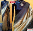 Raw Silk Saree with Khadi Temple Weaving Border