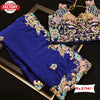 Designer Blue Silk Saree With Embroidery