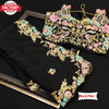 Designer Black Silk Saree With Embroidery