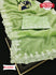Designer Pista Green Organza Silk Saree With Embroidery