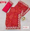 Red Georgette Bandhni Saree