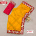 Yellow Georgette Bandhni Saree