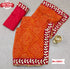 Orange Georgette Bandhni Saree
