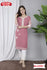 Pink Embroidered Kurtha Pant Set
