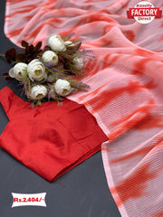 Crush Georgette Saree with Readymade Blouse