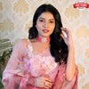 Multi-shaded Designer Organza Silk Saree With Embroidery