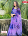 Purple Designer Organza Silk Saree With Embroidery