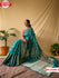 Sea Green Banarasi Zari Linen Sarees
