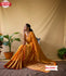 Yellow Banarasi Zari Linen Sarees