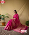 Pink Banarasi Zari Linen Sarees