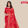 Red Dola Silk Rich Zari Saree