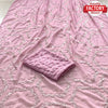 Light Pink Soft Georgette Sequins Work Saree