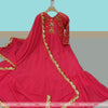 Pink Georgette Embroidered Gown with Dupatta
