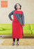 Red and  grey woollen kurthi