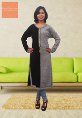 Black and grey woollen kurthi