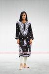Black Chikankari Kurthi Top