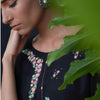 Black Embroidered Kurtha and Palazzo Set