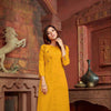 Yellow Embroidered Kurtha Pant Set