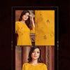 Yellow Embroidered Kurtha Pant Set