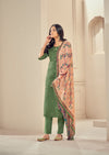 Green Kurtha Pant Dupatta Set