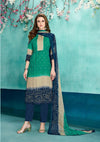 Teal And Navy Blue Kurtha Suruwal Piece