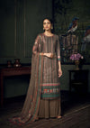 Brown Pashmina Kurtha Piece for winter