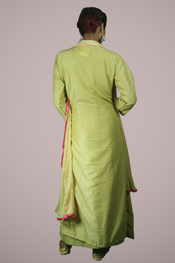 Golden Kurtha with inner gown