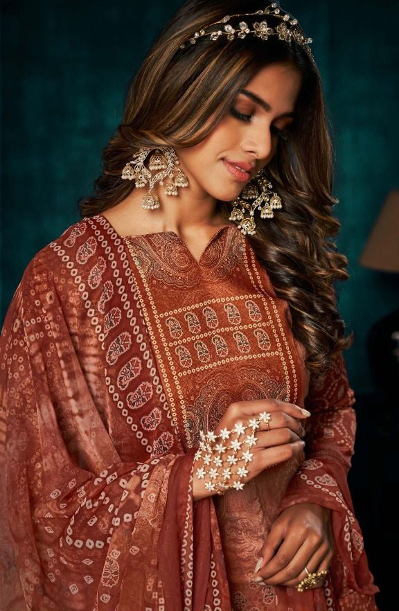 Brick Brown Kurtha Piece for winter