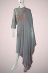 Ash Muslin embroidered Kurtha Suruwal