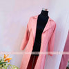 Pink Long Suede Coat