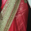 Pink Georgette and Net Saree