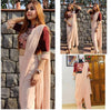Pink and Maroon Printed Stylish Indo-Western Dress