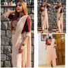 Pink and Maroon Printed Stylish Indo-Western Dress